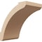 Ekena Millwork 5-inch W x 8-inch D x 8-inch H Lafayette Rough Cedar Woodgrain TimberThane Knee Brace, Primed BRCUR05X08X08LFTRCPR - alternate 1